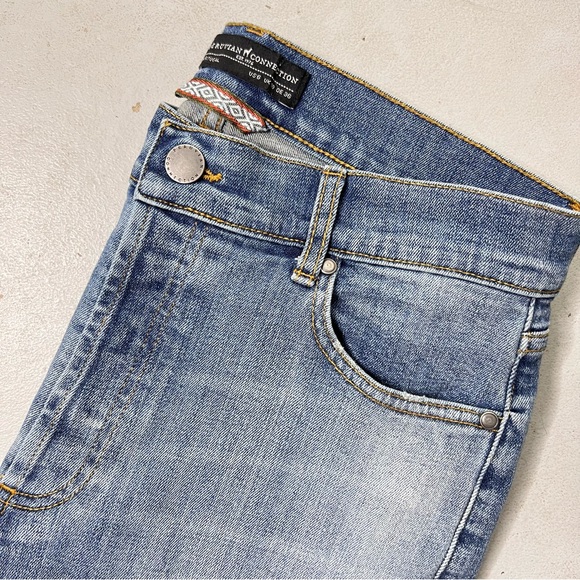 Peruvian Connection Cimarron High Waist Button Fly Medium Wash Slim Fit Jeans 6 - Picture 12 of 14